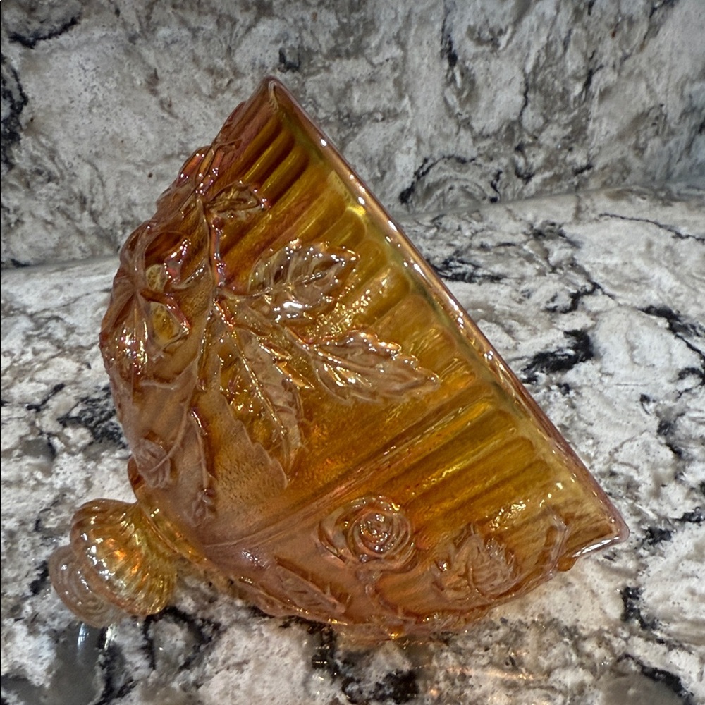 Vintage Marigold Imperial Carnival Glass Covered Butter Dish dome DOME ONLY - Picture 6 of 11